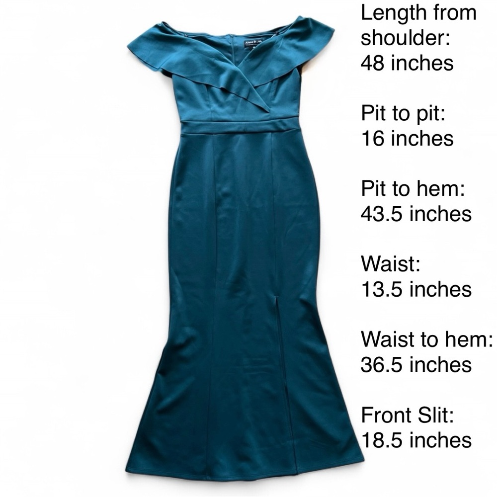 Alexa B Nites Elegant Teal Evening Gown